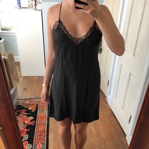 Zara slip dress with lace detail